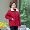 women's Coat 2022 New Winter Coat Middle-aged Elderly Mom Single-Breasted Add Veet Down Cott Short Jacket Overcoat 4xl 5XL K3wr#