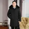 men Winter Goose Down Coats Hooded Fur Collar Lg Down Jackets High Quality Male Outdoor Windproof Warm Casual Winter Jackets U5lm#