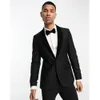 eleganta kostymer för män svart fi gentleman bröllop tuxedo formell prom party bankett manlig kostym smal 2 bit blazer med byxor l9j7#