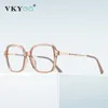 Солнцезащитные очки VICKY, простые женские очки в квадратной большой оправе с геометрическим рисунком, анти-синий свет, чтение по индивидуальному рецепту PFD2211