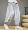 Herrbyxor svart hiphop streetwear mode jogger harem byxor man casual sweatpants male plus size 5xl a011