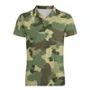 Polo classique Camo Casual Camoue T-shirts de conception militaire Chemise à manches courtes Été Rétro Polos surdimensionnés f9kV #