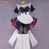 Stokta Uwowo MA Cosplay Maid Costume Oyunu Genshin Etki Cosplay Fanart Özel Ma Maid Ver Kostüm Kız Çocuk Kıyafetleri U1XA#