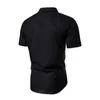 Men's T Shirts Relaxed Style Men Shirt Stand Collar Elegant Slim Fit Summer For Formal Business Events Soft