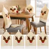 Chair Covers Dining Soft Non-toxic Christmas Hat Reusable Non-woven Seat Case Protector Easy Use Durable Cover