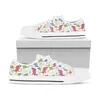 Casual Shoes BKQU Cute Cartoon Dinosaur Floral Pattern Women Comfortable Canvas Flats Vulcanized Lace-up Sneakers Ladies