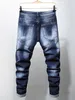 New Fiable Men Jeans Busin Fi Straight Regular Blue Stretch Denim Calças Classic Men Plus Size Stretch Jeans F8ur #