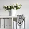 Tafelklokken 1pc Creatieve Zetel Draaiende Klok Smelten Rechte Hoek Retro Vervorming Romeinse Cijfers Kantoor Home Decor