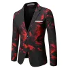 2023 neue Männer Busin Social Anzug 2 Stück Set Rot/Blau Fi männer Ball Party Slim Fit Blazer jacke und Hosen A3LX #