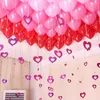 Украшение для вечеринки, 100 шт., розово-красный блестящий кулон в форме сердца, украшения с бантом, свадебные принадлежности, реквизит на день рождения