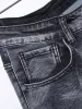 мужские узкие джинсовые джинсы в стиле пэчворк, рваные эластичные повседневные джинсы, облегающие брюки, уличная одежда, джинсовые брюки R2m9 #