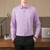 Browon Brand Office Work Shirts For Men 2024 Spring Autumn LG Sleeve Regular Fit Mens Shirts Busin Casual Solid Clothes Men y4re#