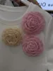 Camisetas para mujer, camiseta de manga corta con flores tridimensionales con sentido de nicho de diseño elegante para mujer, camisetas holgadas de moda con cuello redondo 2024