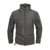 Hommes Vêtements d'hiver Épaissir Veste polaire chaude Patchwork Multi poches Polartec Veste et manteaux tactiques pour hommes L2Ji #