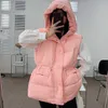 OEM Manufacture New Style Fashion Winter Thick Warm Cotton Padded Down Vest Sleeveless Bubble Light Down Jacket Women