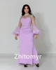 Party Dresses Exquisite High Quality Jewel Mermaid Beading Paillette / Sequins Tulle Anke Length Charmeuse Evening