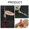 FISH KING pinner leurre 6g/12g/16g Spinnerbait avec plume triple crochet cuillère en métal leurre dur leurre de pêche matériel de pêche appât 240315