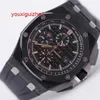 AP Sports Montre-bracelet Royal Oak Offshore 26400AU Montre pour homme avec anneau en céramique noire en carbone forgé Machine automatique Montre de sport suisse Montre de renommée mondiale