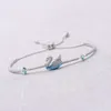 Swarovisskis smycken armband gradient svartblå svanarmband element kristallblå svan dragarmband