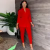 2023 Two Piece Sets Women Blazer and Pants Outfits Office Lady Plus Size Clothing Autumn Winter Chic OL 2 Piece Suits s7vv#