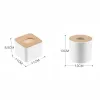 Wooden Tissue Box Napkin Holder Cover Toilet Paper Handkerchief Case Solid Simple Stylish Wood Home Car Wipe Organizer Container