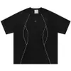 남자 스웨이드 Tshirt 반사 줄무늬 단단한 짧은 슬리브 티셔츠 2024 Harajuku 힙합 여름 느슨한 fi 캐주얼 셔츠 티 탑 m1uz#