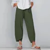 Kvinnor Cott Linen Baggy Casual Ladies Summer Harem Pants Byxor plus storlek 2023 21ms#