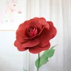 Decorative Flowers 30cm Bright Gold PE Rose Artificial Luxury Home Decor Pographic Props Easter Decorations Party Supplies Fake