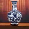 Vaser Jingdezhen porslin antik blå och vit vasdekoration vardagsrum blommor arrangemang kinesisk stor dekorativ ha