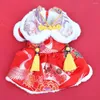 Dog Apparel Beautiful Skirt Tassel Design Ultra-Thick Pet Tang Suit Retro Chinese Style Cat Dress Clothing