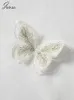 Camisetas para mujer Joskaa moda 3D mariposa decorar camiseta blanca mujer Casual cuello redondo manga corta Slim Tops 2024 verano camisetas femeninas