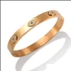 Designer Sier -armband Ladies Rose Gold Lady Men skruvmejsel Pläterad Inlay Diamond Screw Cuff Bangle Par257q