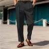 Men's Suits Suit Trousers With Pleat And Expandable Waistband Classic Cut Outwear Warm Comfortable Sock Boy