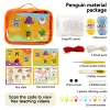 Stickning DIY Handgjord dockvirkningssats för nybörjare Penguin Sewing Material Package Hand Sticking For Kids Adults Crochet Lovers Doll