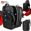 SWISS MILITARY 17 Inch Laptop for Men Travel Spacious Business Backpack Waterproof Schoolbag Computer Bag