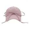 Ball Caps Travel Gathering Bowknot Decals Hat Outdoor Sports Camping Baseball Woman Man Adjustable Head Size Cycling Dropship