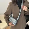 Fourre-tout automne doudoune femme sac 2024 Plaid sac à main à la mode décontracté tendance épaule aisselle petit carré