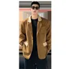 luzhen 2024 Elegant Splicing Design Blazer Coat Men's Fi Back Cross Strap Trendy Spring Suit Jacket Korean Clothes LZ1818 N1m8#