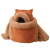 Sac à dos de transport d'hiver pour chat, Cage intérieure, poche avant, fourniture pour animaux de compagnie, large sangle suspendue à la poitrine, Portable, polaire d'extérieur, mignon, doux et chaud