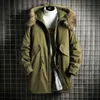 Pop Winter Parka Mannen Dikker Fleece Warme Jassen Fi Capuchon Casual Overjas Heren Capuchon Parka Heren Kleding Mooi 080l #