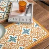 Maty stołowe Retro Light Luksusowa skórzana mata można umyć PVC romantyczne zachodnie nieposiętą izolację cieplną Dekorację domu
