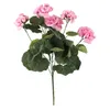 Fiori decorativi Geranium artificiale rosa rosso rosa finto fiore di seta bouquet cerimonia nuziale cerimonia giardino esterno arredamento