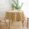 Table Cloth Geometric Printed Mediterranean Style Napkins Cotton Linen End