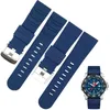 Pour XS3749 3789 3741 3745 Mentide Bracelet en silicone imperméable Accessoires Watch 24 mm Socle en caoutchouc Fluoro avec 240314