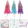 Umbrellas 3 Pcs Kids Playset Embroidery Umbrella Tiny Childrens Toys House Mini Lace Parasol Chidrens