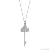 Collier de créateur avec logo original de la marque 1to1 pour femmes, pendentif en argent 925, diamant Moissanite, collier Tiffancy, mode pour femmes, collier de haute qualité avec logo original