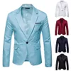 Costume décontracté manteau vêtements d'extérieur manches LG automne hiver couleur pure revers blazer hommes blazer simple bout à bout 90sG #