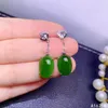 Dangle Küpe Güzel Takılar 925 Saf Gümüş Doğal Jasper Kız Lüks Klasik Oval Ol tarzı Gem Eardrop Destek Algılama