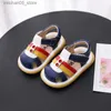 Sandalen Zomer baby peuter casual schoenen babyjongen sandalen kinderen leren sandalen zachte zolen kindercrash schoenen Q240328