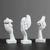 Sculptures NORTHEUINS Resin Abstract Mask Statues European Miniature Figurines for Interior Home Office Desktop Figure Ornament Decortion